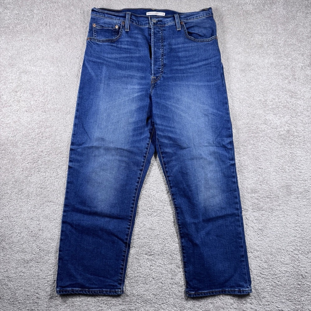Levi's Jeans Women's Size 32‎ Ribcage Straight Ankle Button Fly Premium Denim
